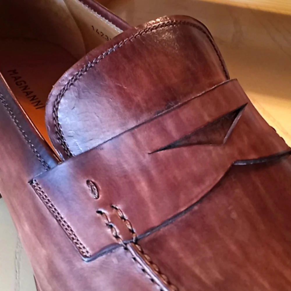 MAGNANNI Penny Loafers. Cognac. Made in Spain. Size 15. Like New Condition. - Picture 16 of 16